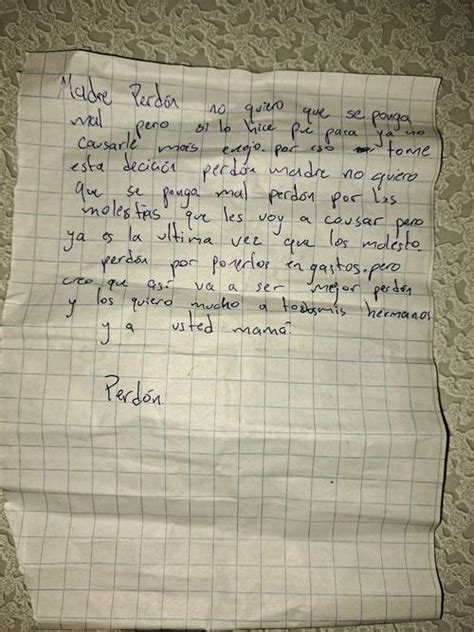 La conmovedora carta de despedida de un adolescente a su mamá