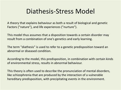 PPT - Describe and Evaluate Biological Explanations for Schizophrenia ...