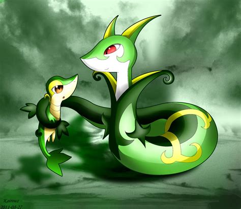 Snivy And Serperior by KairouZ on DeviantArt