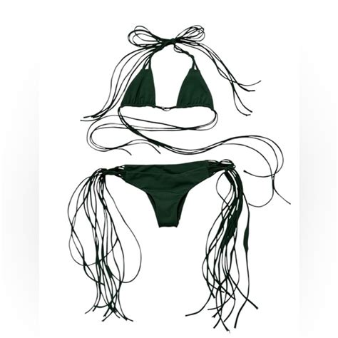 Mikoh Swim Mikoh Super Strappy Green Bikini Medium Poshmark