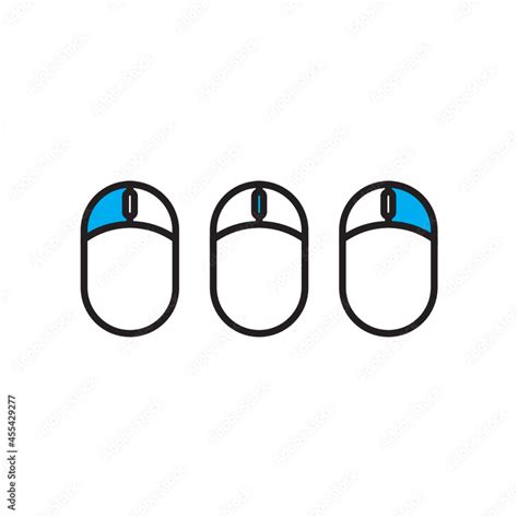 Computer mouse buttons highlight Stock Vector | Adobe Stock