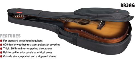 Road Runner Rr3ag Acoustic Guitar Gig Bag Padded Avenue Series