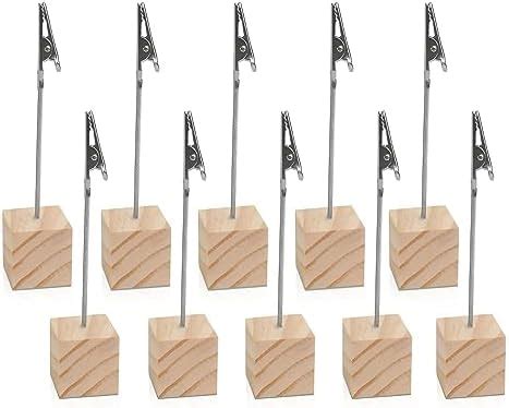 Amazon Pcs Wooden Memo Clips Holder Table Numbers Place Card