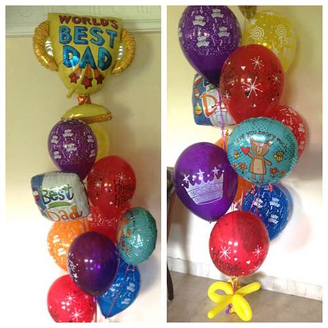 Party Balloons Best Dad Trophy Your Special Balloons Bouquet