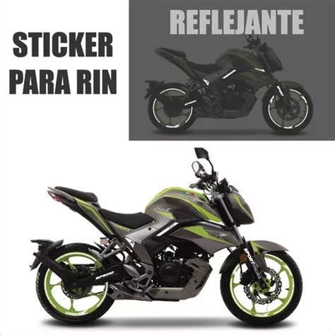 Sticker Reflejantes Para Rines Moto Italika Z Regalo Meses Sin