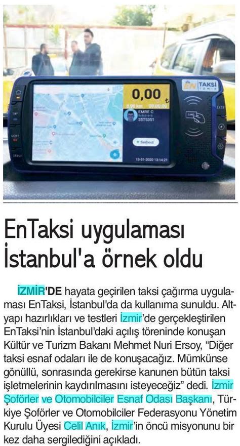 Basında Biz İzmir Şoförler ve Otomobilciler Esnaf Odası