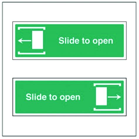 Standard Rigid Adhesive Signs Slide To Open Signs Display Shop