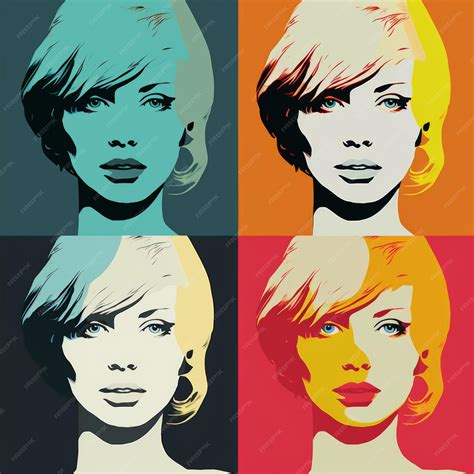 Premium Photo | Colorful Pop Art Posters Vintage Cinematic Look With ...