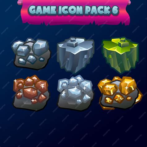 Conjunto De ícones Do Jogo Vetor Premium
