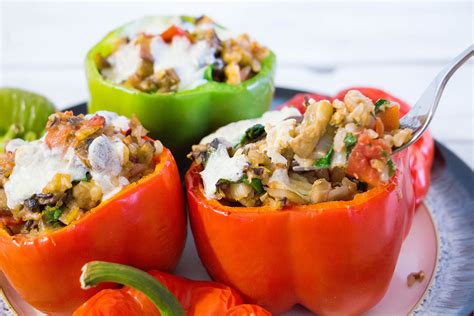 Wild Rice Stuffed Peppers Recipe From Pescetarian Kitchen