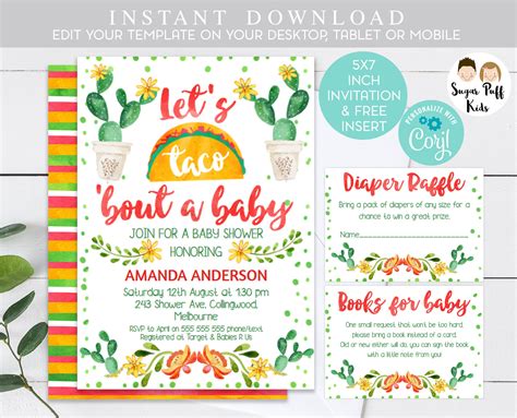 Let S Taco Bout A Baby Baby Shower Invitation Etsy