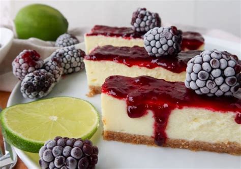 Blackberry No Bake Cheesecake Bars Recipe