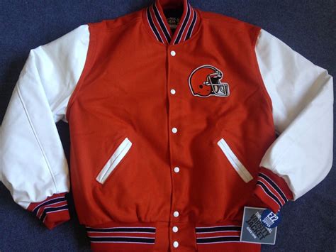 New Cleveland Browns Letterman Jacket Wool Starter Varsity Leather