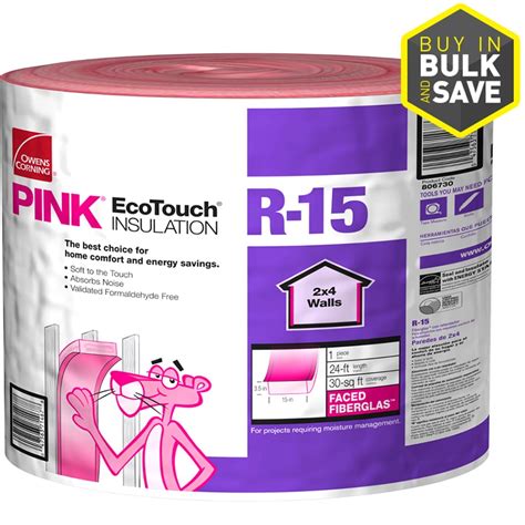 Owens Corning R15 30-sq ft Single Faced Fiberglass Roll Insulation with Sound Barrier (15-in W x ...