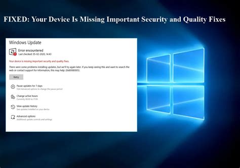 fixed  device  missing important security  quality fixes easeus