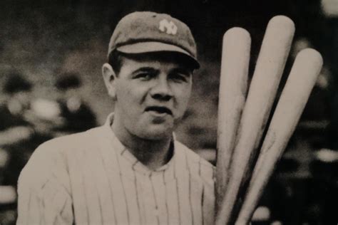 Bid Now Babe Ruth Three Bats Black And White Portrait January AM PST