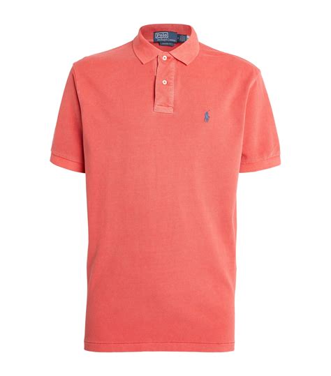 Mens Polo Ralph Lauren Red Polo Shirt Harrods Uk