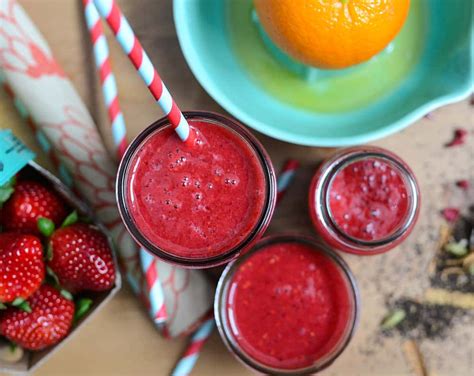 Smoothie chaï fraises et framboises Fraises et framboises du Québec