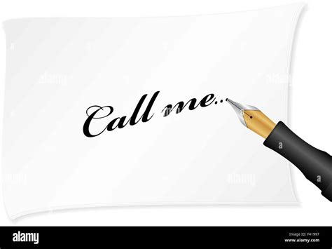 White note with text (call me). Vector illustration Stock Vector Image ...