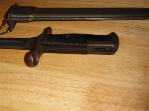 Original Ww2 Wwii M1 Garand Bayonet Afh Uncut And Scabbard Nice Condition