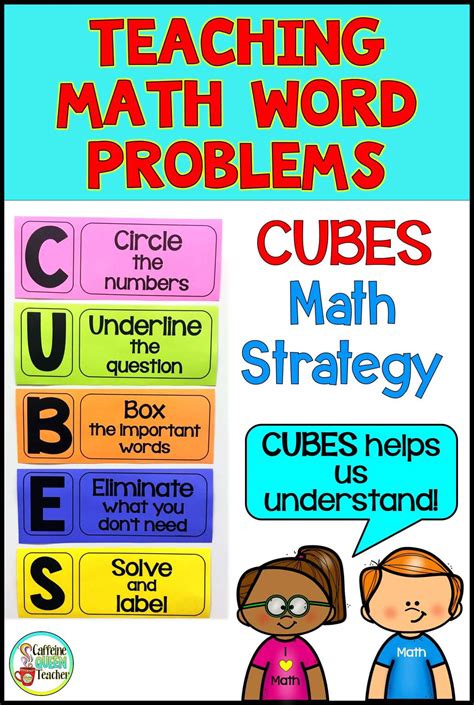 How To Teach Math Word Problems Cubes Math Strategy Caffeine Queen Teacher