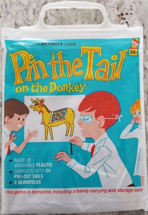 Pin The Tail On The Donkey Game 1968 New Vintage Eap Corp Etsy