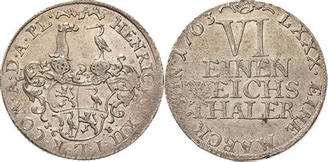 ⅙ Thaler Henry XII Reuss Schleiz Numista