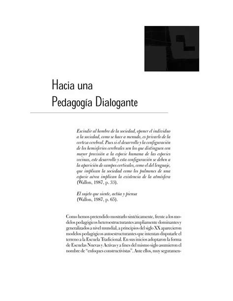 PDF Hacia Una Pedagog A Dialogante Institutomerani Edu