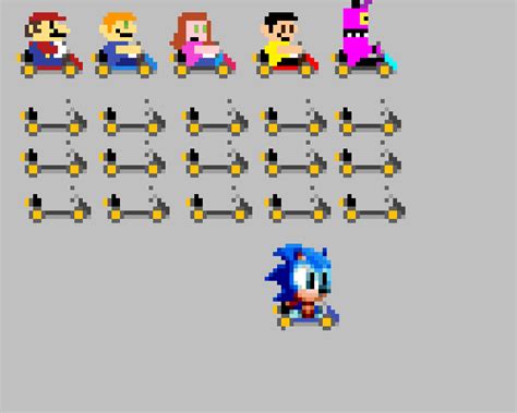 Pixilart - sonic in mario kart by Josh-the-hedge