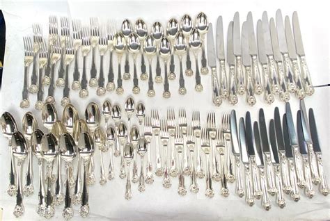 Lot An Early Victorian Sterling Silver Kings Pattern Cutlery Service