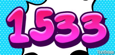 1533 Text Effect and Logo Design Number