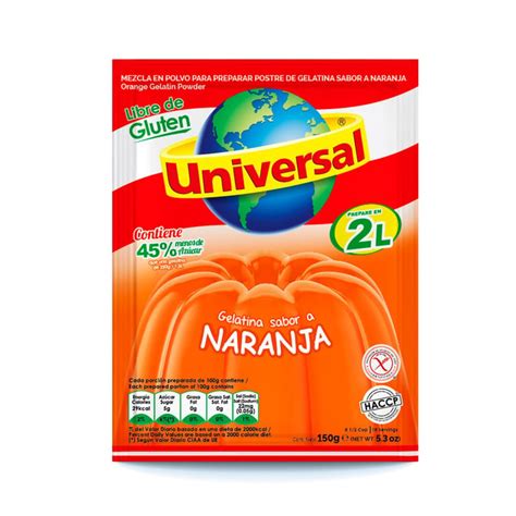 Gelatina Universal Sabor a Naranja 150 g Tottus Perú