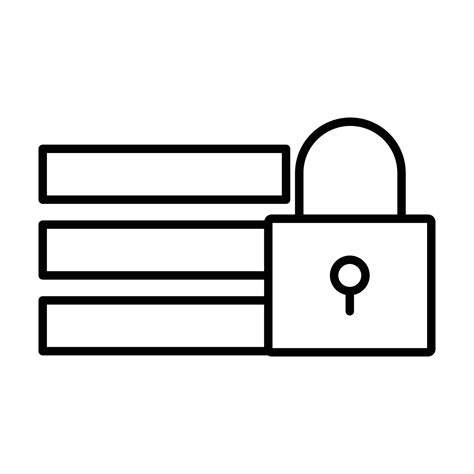 Big Data Lock Icon Illustration Padlock Safety Icon Related To