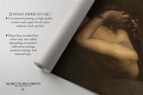 Vintage Nude Portrait Print Antique Nude Woman Painting Etsy