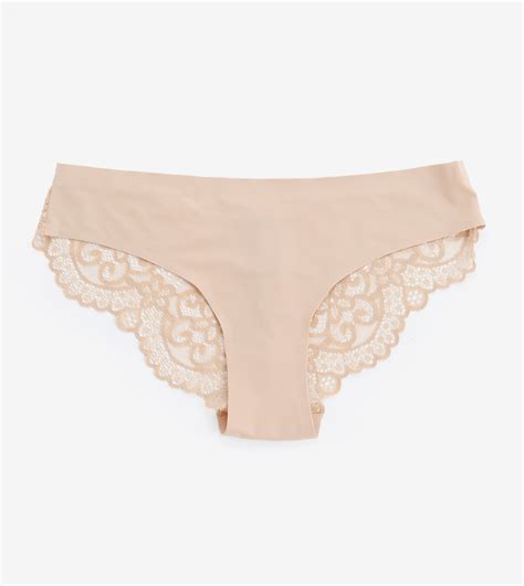 Buy R B Seamless Lace Detail Bikini Briefs Nude In Tan Thstreet Qatar