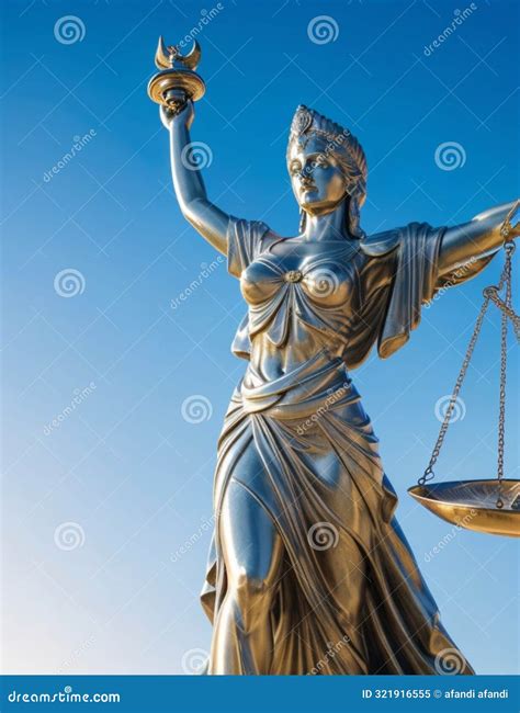 Law Illustration Statue Of Lady Justice Law And Law Concept With