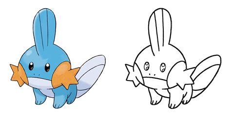 Mudkip Coloring Page Print Ideashortcut