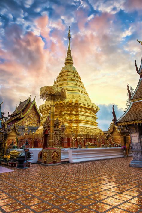 Wat Phra That Doi Suthep At Day Break Chiang Mai Thailand 3380x5070