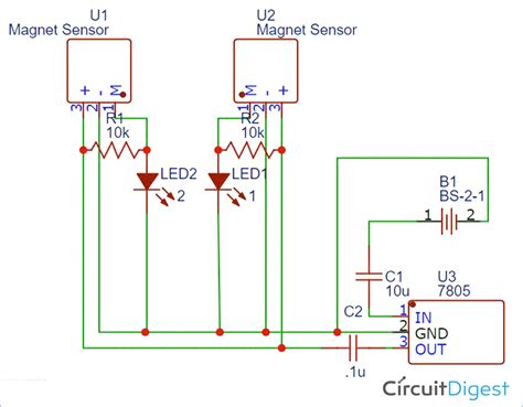 Magnetic Polarity Detector Circuit Diagram Electronic Circuit