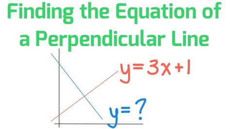 Finding The Equation Of A Line Perpendicular To A Given Line Youtube