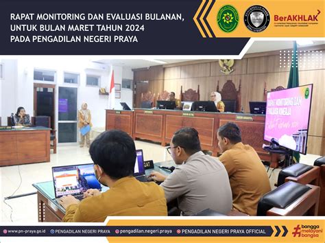 RAPAT MONITORING DAN EVALUASI BULANAN UNTUK BULAN MARET TAHUN 2024