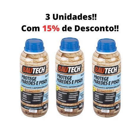 Kit 3 Protege Pisos E Parede Bautech 1L Compretop