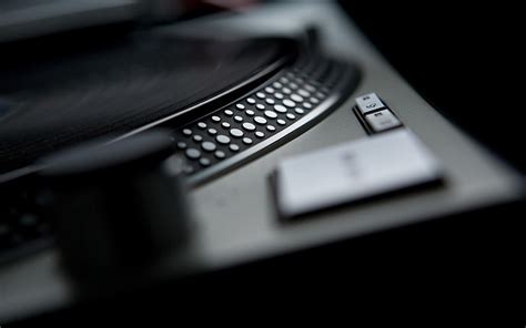 Hd Wallpaper Black Music Artistic Studio Vinyl Techno Turntables