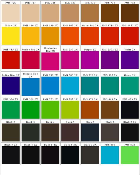 Printable Rgb Color Palette Swatches My Practical Skills Artofit