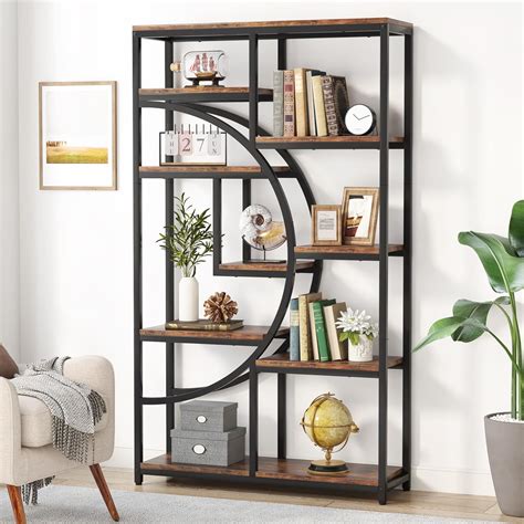 Tribesigns Bookshelf Industrial 5 Tier Etagere Bookcase Freestanding