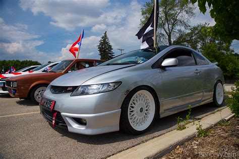 Silver Honda Civic Si On White Mesh Wheels Benlevy