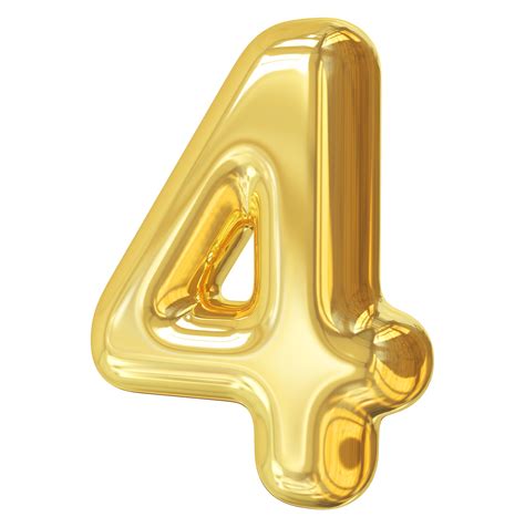 ouro número 4 11297550 PNG
