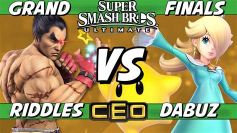 Ceo 2023 Riddles Kazuya Vs Dabuz Rosa Grand Finals Smash Ultimate Youtube