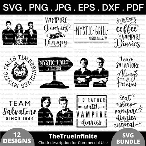 Vampire Diaries SVG Bundle Tvd Svg Bundle Damon SVG Bundle Etsy