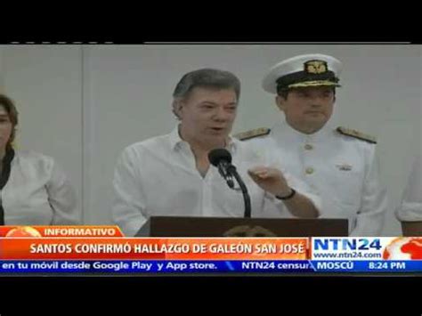 Juan Manuel Santos confirma el hallazgo del legendario galeón San José